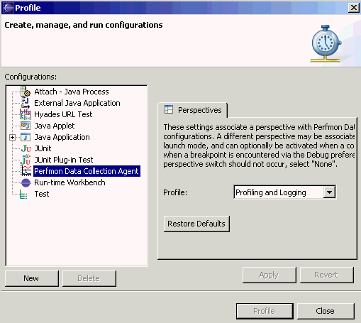 Image showing launch configuration dialog